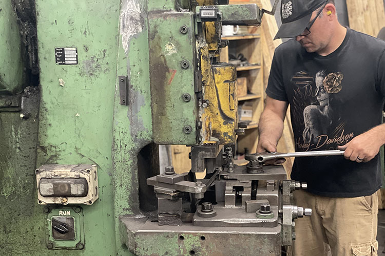 Man working in a forge